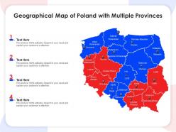 Geographical map of poland with multiple provinces
