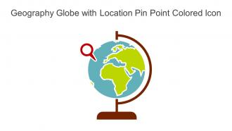 Geography Globe With Location Pin Point Colored Icon In Powerpoint Pptx Png And Editable Eps Format