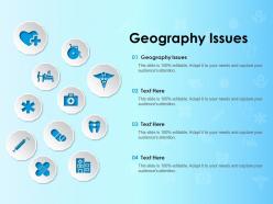 Geography issues ppt powerpoint presentation gallery show