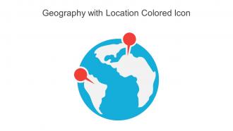 Geography With Location Colored Icon In Powerpoint Pptx Png And Editable Eps Format