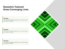 Geometric Textured Green Converging Lines