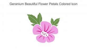 Geranium Beautiful Flower Petals Colored Icon In Powerpoint Pptx Png And Editable Eps Format