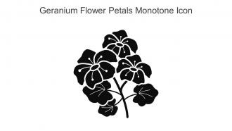 Geranium Flower Petals Monotone Icon In Powerpoint Pptx Png And Editable Eps Format