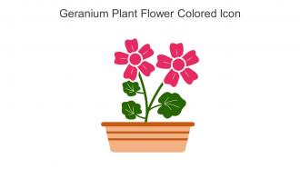 Geranium Plant Flower Colored Icon In Powerpoint Pptx Png And Editable Eps Format