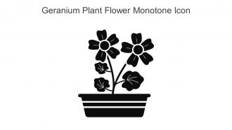 Geranium Plant Flower Monotone Icon In Powerpoint Pptx Png And Editable Eps Format