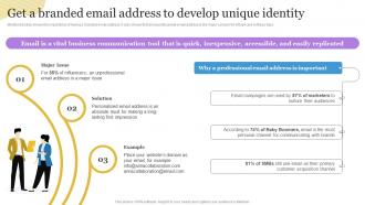 Get A Branded Email Address To Develop Unique Identity Building A Personal Brand Professional Network