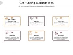 Get funding business idea ppt powerpoint presentation portfolio templates cpb