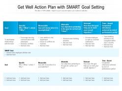 Get well action plan with smart goal setting