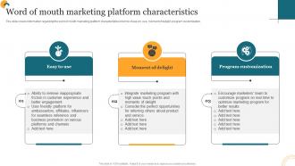 Getting Products Promoted Word Of Mouth Marketing Platform Characteristics