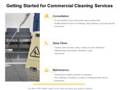 Getting started for commercial cleaning services ppt powerpoint presentation visual aids