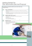 Getting Started For Pest Termination Services Proposal One Pager Sample Example Document