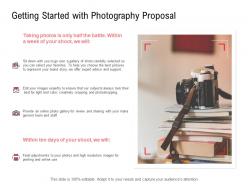 Getting started with photography proposal resolution ppt powerpoint slides