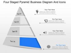 Gg four staged pyramid business diagram and icons powerpoint template