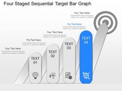 Gh four staged sequential target bar graph powerpoint template
