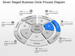 Gh seven staged business circle process diagram powerpoint template