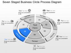 Gh seven staged business circle process diagram powerpoint template