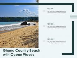 Ghana country beach with ocean waves