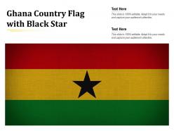 Ghana country flag with black star