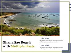Ghana sae beach with multiple boats