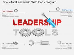 Gi Tools And Leadership With Icons Diagram Powerpoint Template