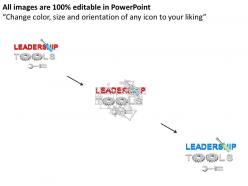 Gi tools and leadership with icons diagram powerpoint template