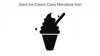 Giant Ice Cream Cone Monotone Icon In Powerpoint Pptx Png And Editable Eps Format