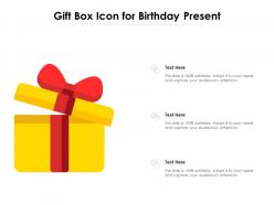 Gift Box Icon For Birthday Present