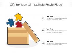 Gift Box Icon With Multiple Puzzle Piece