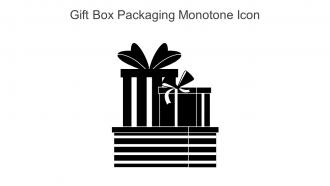 Gift Box Packaging Monotone Icon In Powerpoint Pptx Png And Editable Eps Format
