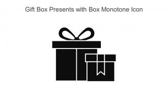 Gift Box Presents With Box Monotone Icon In Powerpoint Pptx Png And Editable Eps Format
