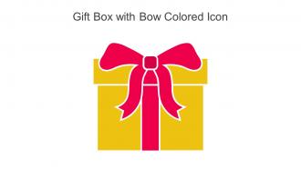 Gift Box With Bow Colored Icon In Powerpoint Pptx Png And Editable Eps Format