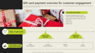 Gift Card Payment Overview For Customer Engagement Cashless Payment Adoption To Increase