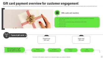 Gift Card Payment Overview For Customer Engagement Implementation Of Cashless Payment
