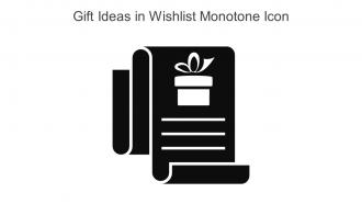 Gift Ideas In Wishlist Monotone Icon In Powerpoint Pptx Png And Editable Eps Format