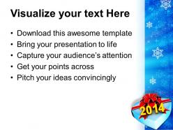 Gift of new year 2014 powerpoint templates ppt backgrounds for slides 1113