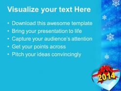 Gift of new year 2014 powerpoint templates ppt backgrounds for slides 1113
