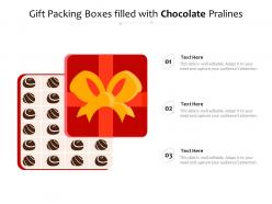 Gift Packing Boxes Filled With Chocolate Pralines