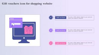 Gift Vouchers Icon For Shopping Website
