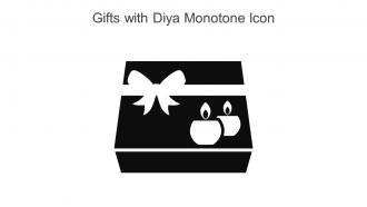Gifts With Diya Monotone Icon In Powerpoint Pptx Png And Editable Eps Format