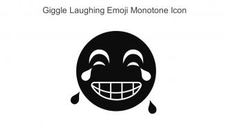 Giggle Laughing Emoji Monotone Icon In Powerpoint Pptx Png And Editable Eps Format