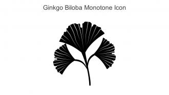 Ginkgo Biloba Monotone Icon In Powerpoint Pptx Png And Editable Eps Format