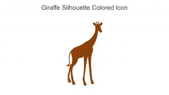 Giraffe Silhouette Colored Icon In Powerpoint Pptx Png And Editable Eps Format