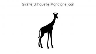 Giraffe Silhouette Monotone Icon In Powerpoint Pptx Png And Editable Eps Format