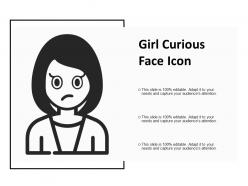Girl curious face icon