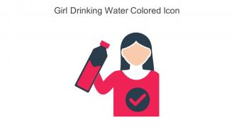 Girl Drinking Water Colored Icon In Powerpoint Pptx Png And Editable Eps Format