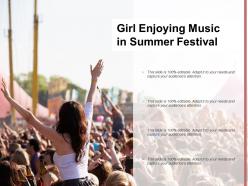 Girl enjoying music in summer festival