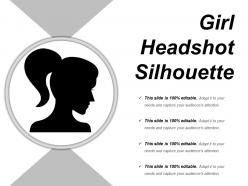 Girl silhouette headshot sample of ppt