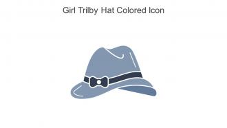 Girl Trilby Hat Colored Icon In Powerpoint Pptx Png And Editable Eps Format