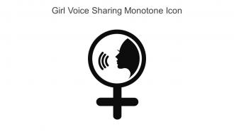 Girl Voice Sharing Monotone Icon In Powerpoint Pptx Png And Editable Eps Format