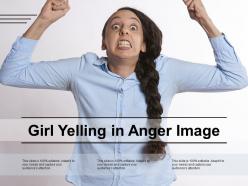 Girl yelling in anger image